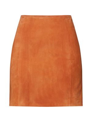 Kožená sukňa Edited oranžová