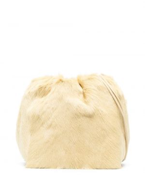 Pelz umhängetasche Jil Sander beige