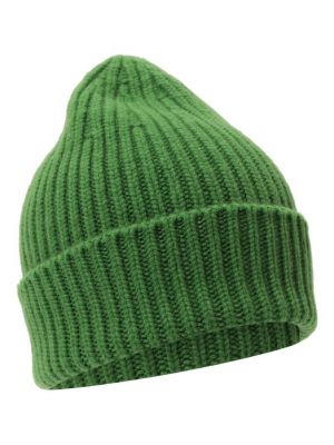 Кашемировая шерстяная шапка Tegin зеленая