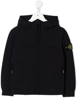 Hoodie med dragkedja för tjejer Stone Island Junior blå