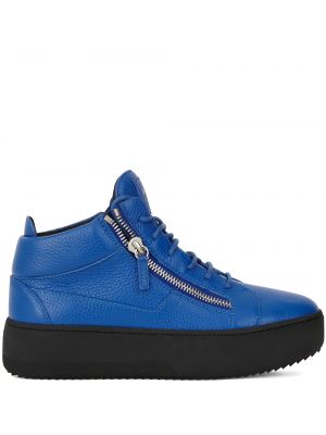 Lær sneakers Giuseppe Zanotti blå