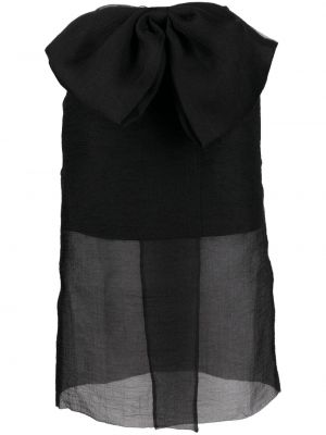 Oversized midi sukně s mašlí Paskal černé