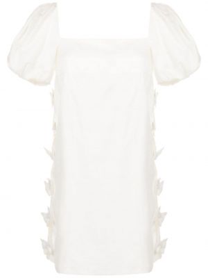 Lněné šaty s mašlí Adriana Degreas - bílá