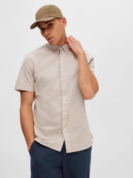 Chemise Selected Homme beige