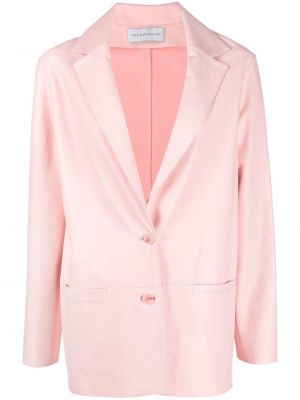 Kožená bunda Inès & Maréchal růžová