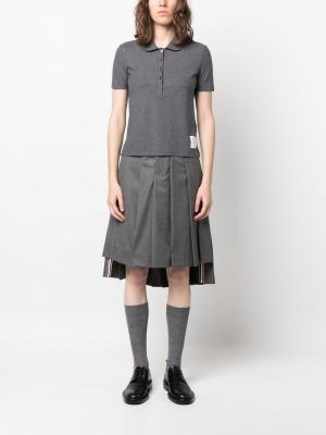 Polo col rond Thom Browne gris