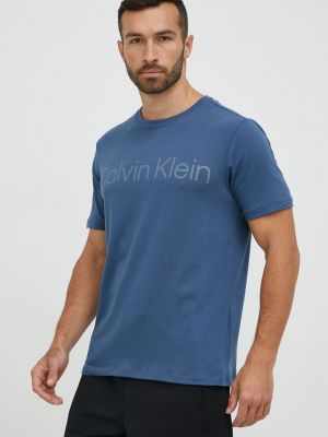 Majica Calvin Klein Performance modra