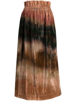 Hnědé sukně s potiskem Muller Of Yoshiokubo