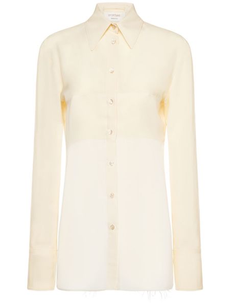 Viskose chiffon skjorte Sportmax beige