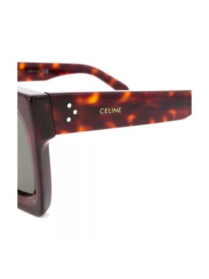 Gafas de sol con lunares con estampado geométrico Celine marrón
