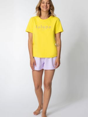 Тениска Lalupa жълто