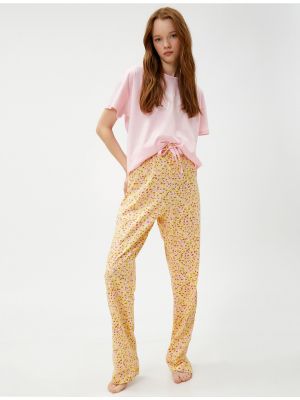Pyžamo s potlačou so zvieracím vzorom Koton žltá