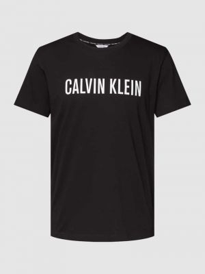 Polo z nadrukiem Calvin Klein Underwear czarna
