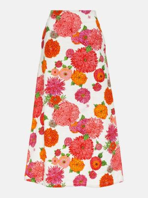 Kvetinová bavlnená dlhá sukňa La Doublej