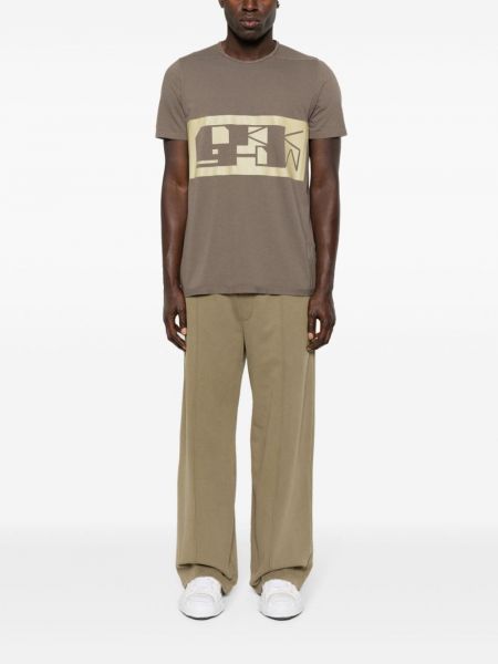 T-shirt en coton Rick Owens Drkshdw marron