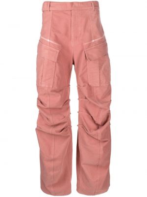 Памучни карго панталони Y Project розово