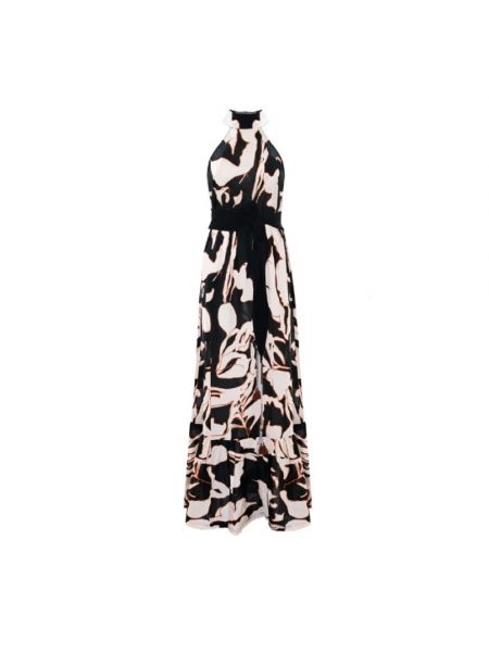 Sukienka długa w abstrakcyjne wzory Kocca czarna