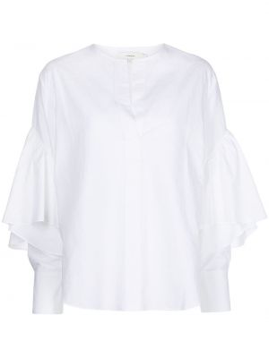 Памучна риза Vince бяло