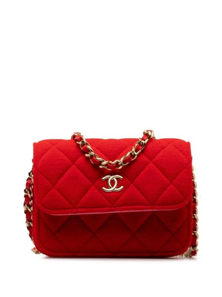 Džerzej crossbody kabelka Chanel Pre-owned červená