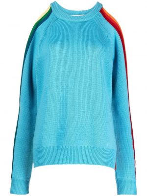 Dryžuotas megztinis Monse mėlyna