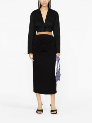 Drapované midi sukně Paris Georgia černé