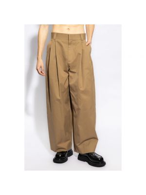 Pantalones plisados Bottega Veneta marrón