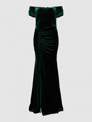 Sukienka wieczorowa z falbankami Luxuar zielona