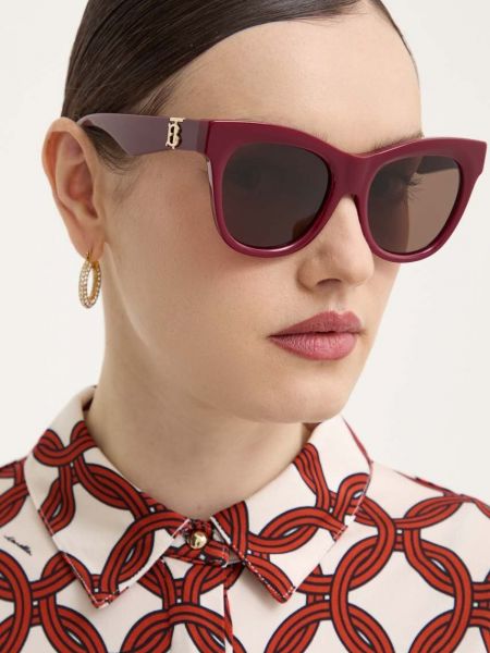 Okulary przeciwsłoneczne Burberry bordowe