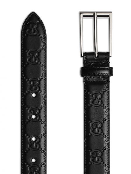 Cinturón de cuero Gucci negro