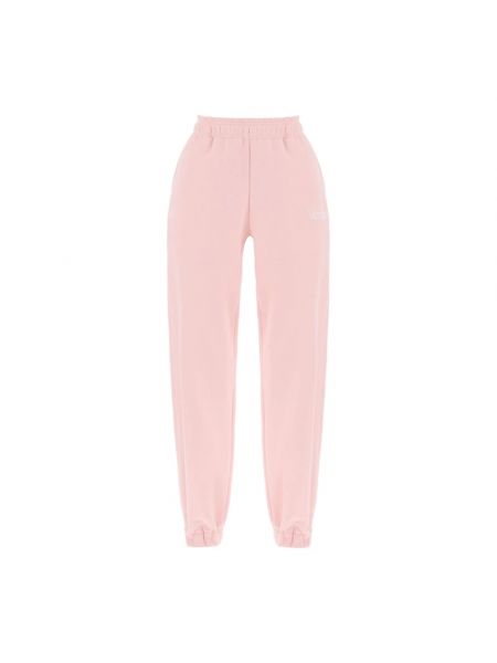 Różowe spodnie sportowe Versace