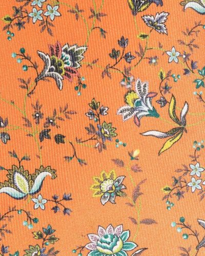 Corbata de flores con estampado Etro naranja