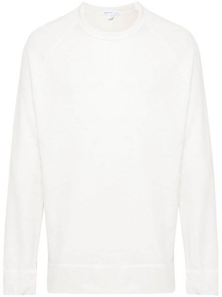 Pamučna dugi sweatshirt James Perse bijela