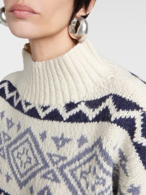 Pamučni vuneni džemper Polo Ralph Lauren plava