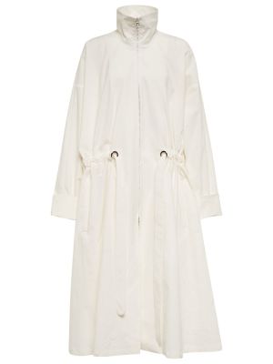 Bavlnený kabát Totême biela