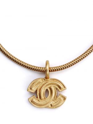 Zawieszka w wężowy wzór Chanel Pre-owned złota