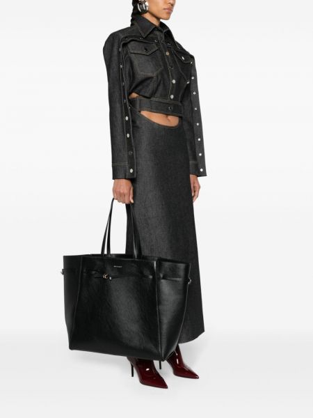 Shopper en cuir large Givenchy noir