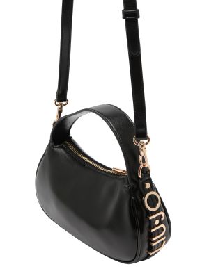 Jednofarebná kožená kabelka na zips Liu Jo - čierna