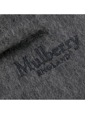 Bufanda de cachemir jaspeada con estampado de cachemira Mulberry gris