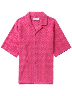 Žakárová košeľa Marine Serre ružová