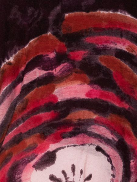 Echarpe en tricot à imprimé à motifs abstraits Faliero Sarti violet