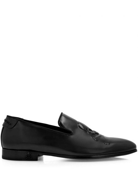 Mocassins en cuir Philipp Plein noir