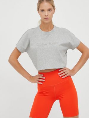 Tričko Calvin Klein Performance šedá barva