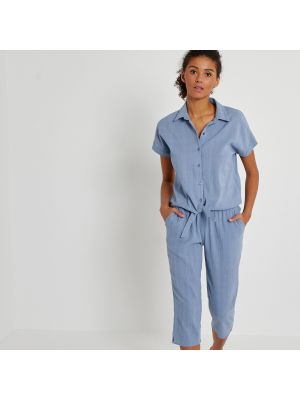 Pijama de algodón La Redoute Collections azul