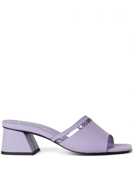 Sandale din piele Karl Lagerfeld violet