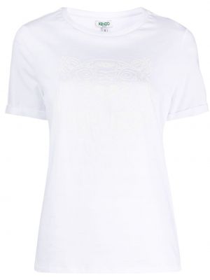 Camiseta con rayas de tigre Kenzo blanco
