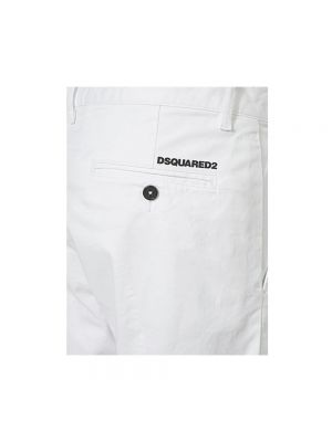 Pantalones chinos slim fit de algodón Dsquared2 blanco