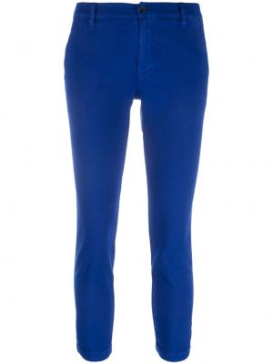 Pantaloni slim fit 120% Lino albastru