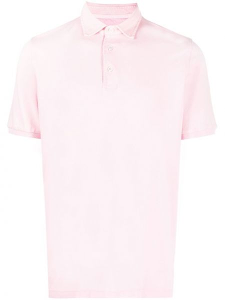 Džersis medvilninis polo marškinėliai Fedeli rožinė