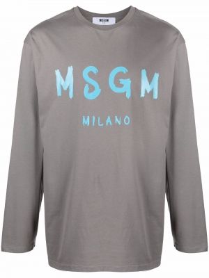 Camiseta con estampado Msgm gris