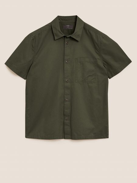 Krepová džínová košile Marks & Spencer zelená